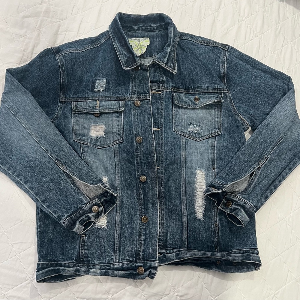Men's Distressed Denim Jacket